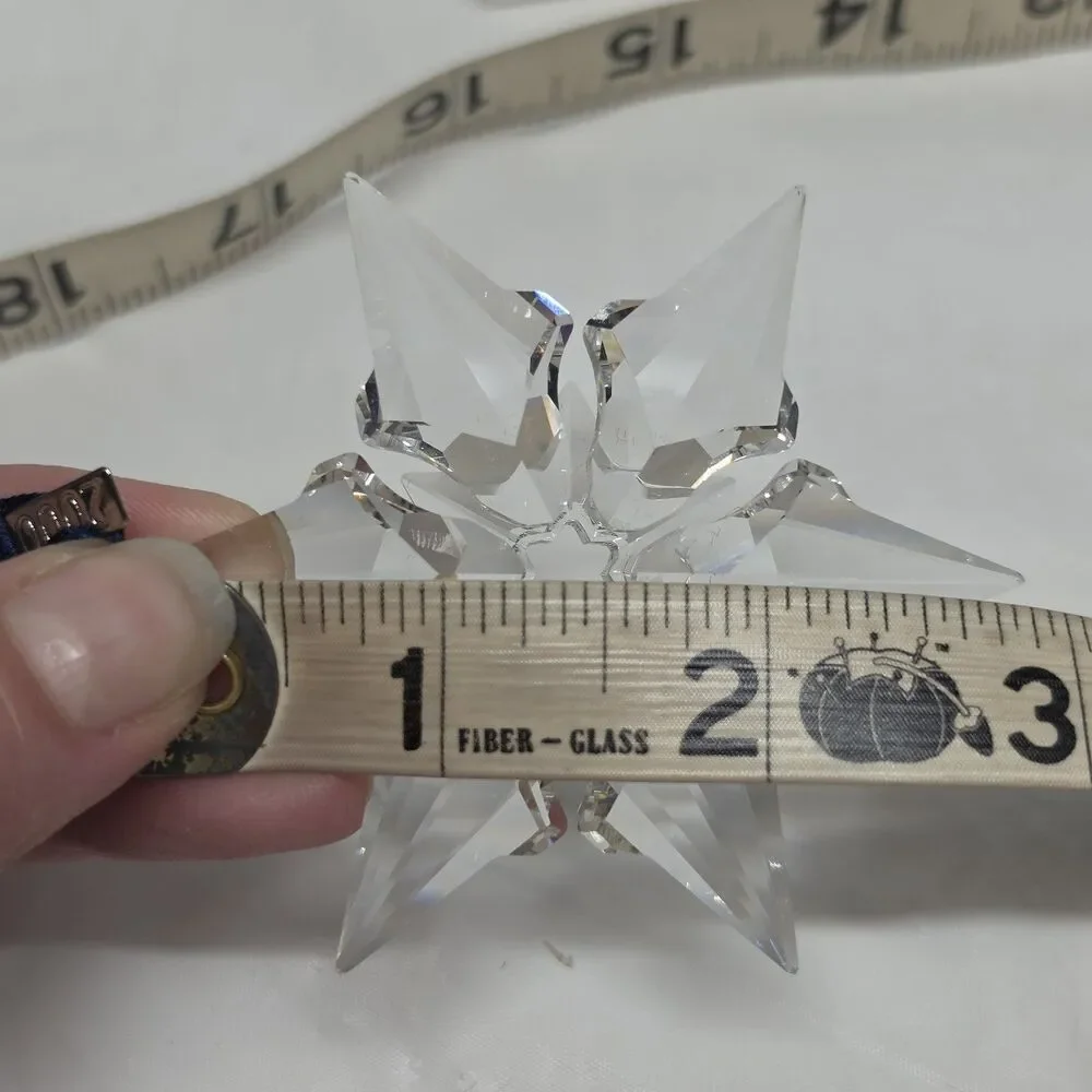 Swarovski Crystal 2000 Annual Christmas Snowflake Star Large Ornament With Box